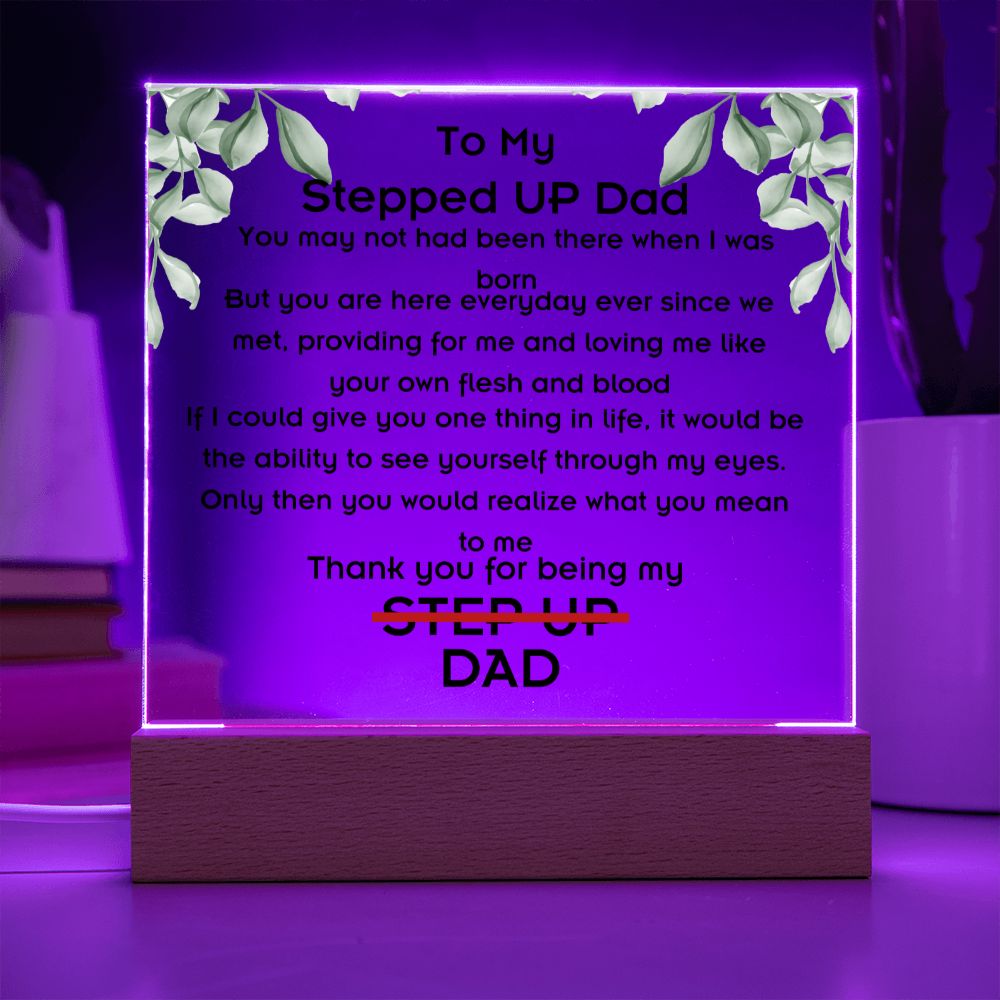 To Stepped Up Dad - Acrylic Plaque - If I Could Only Give You - PM0127