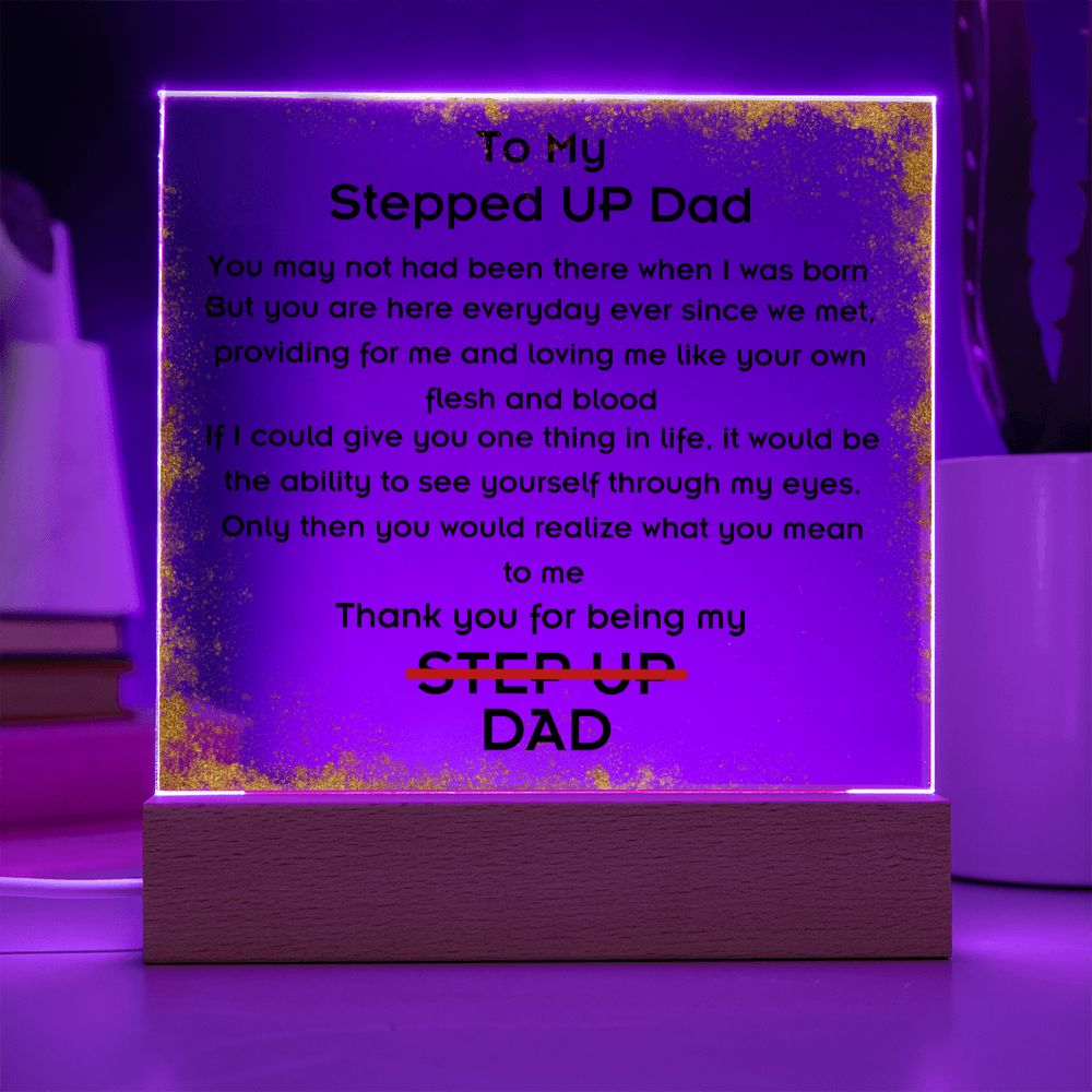 To Stepped Up Dad - Acrylic Plaque - If I Could Only Give You - PM0125