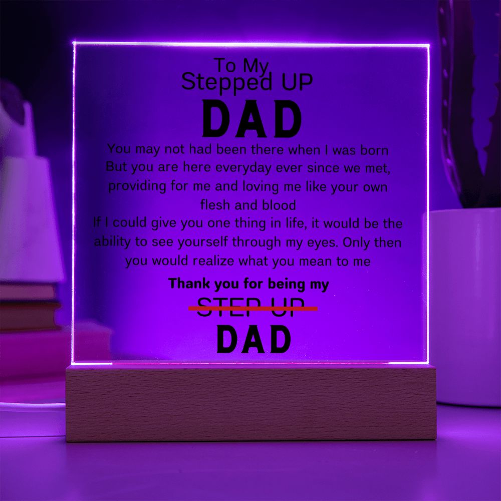 To Stepped Up Dad - Acrylic Plaque - If I Could Only Give You - PM0123
