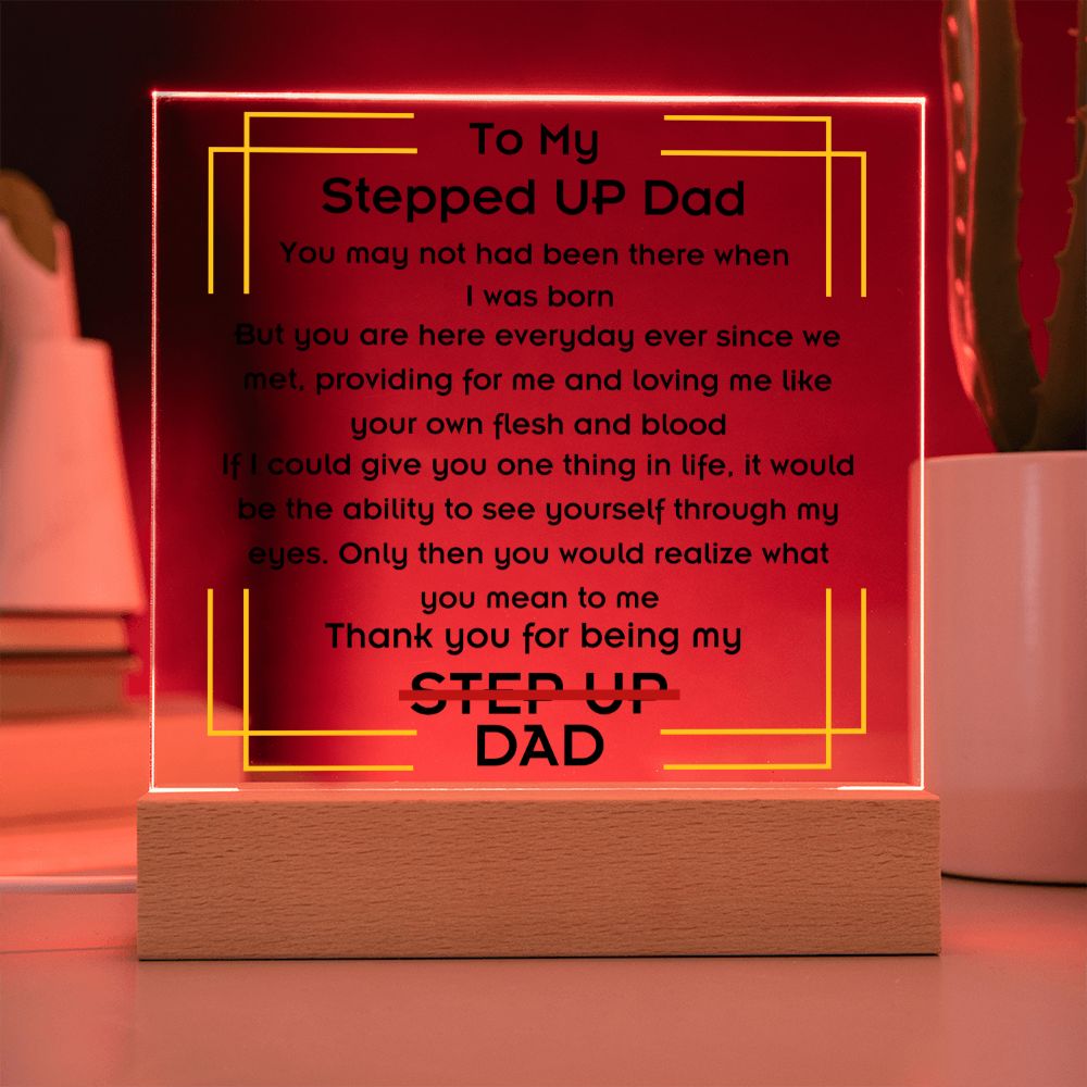 To Stepped Up Dad - Acrylic Plaque - If I Could Only Give You - PM0126