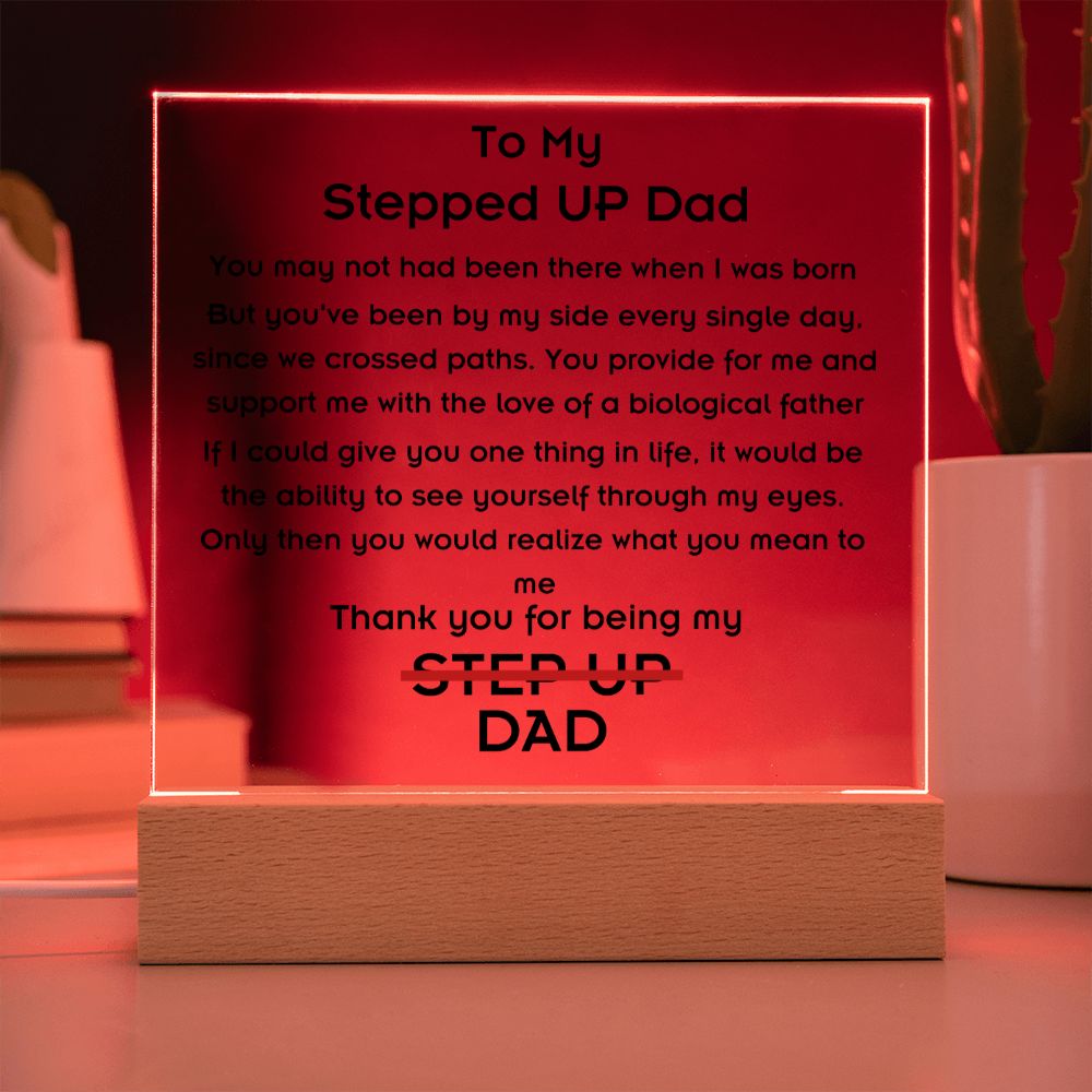 To Stepped Up Dad - Acrylic Plaque - If I Could Only Give You - PM0121