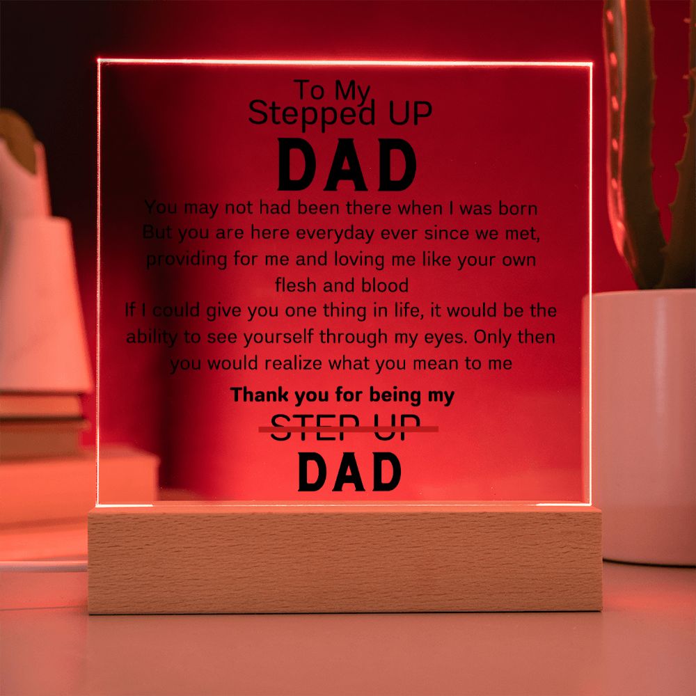 To Stepped Up Dad - Acrylic Plaque - If I Could Only Give You - PM0123
