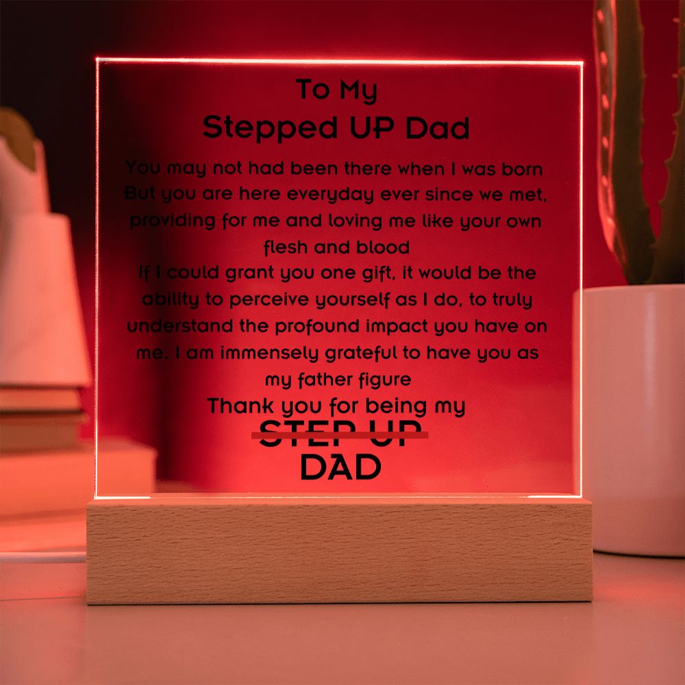 To Stepped Up Dad - Acrylic Plaque - If I Could Only Give You - PM0120