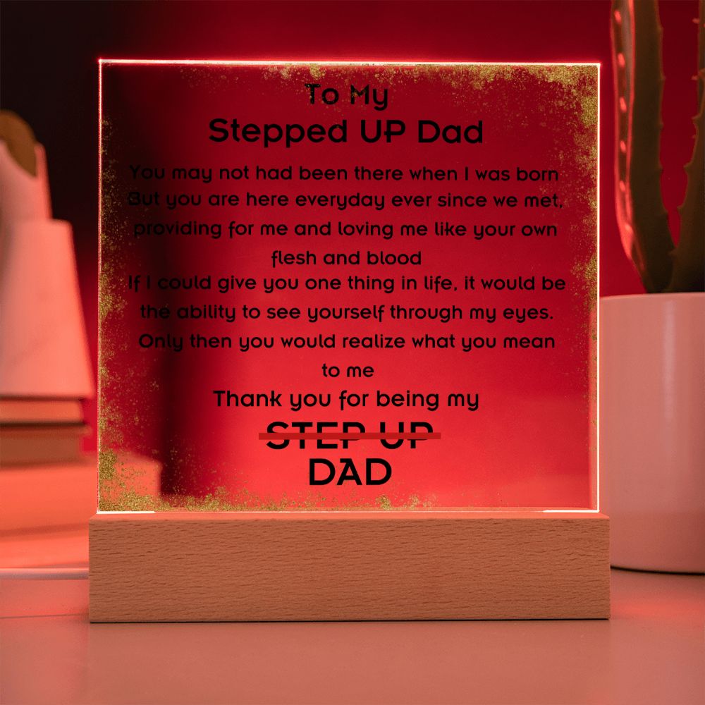 To Stepped Up Dad - Acrylic Plaque - If I Could Only Give You - PM0125