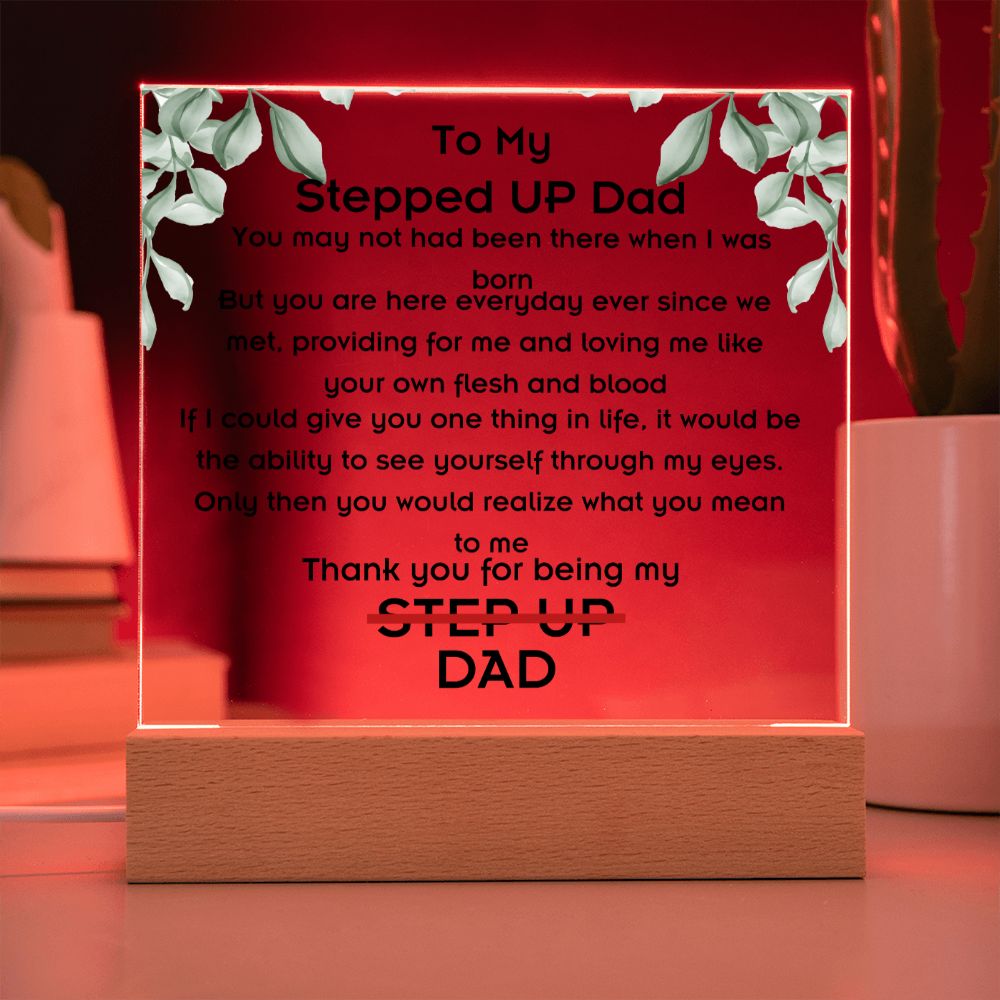 To Stepped Up Dad - Acrylic Plaque - If I Could Only Give You - PM0127