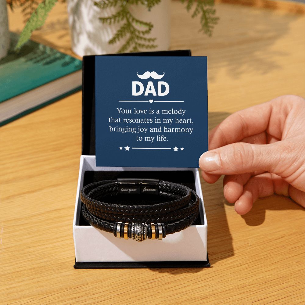 To Dad - Your Love Is A Melody - Love you Forever Bracelet