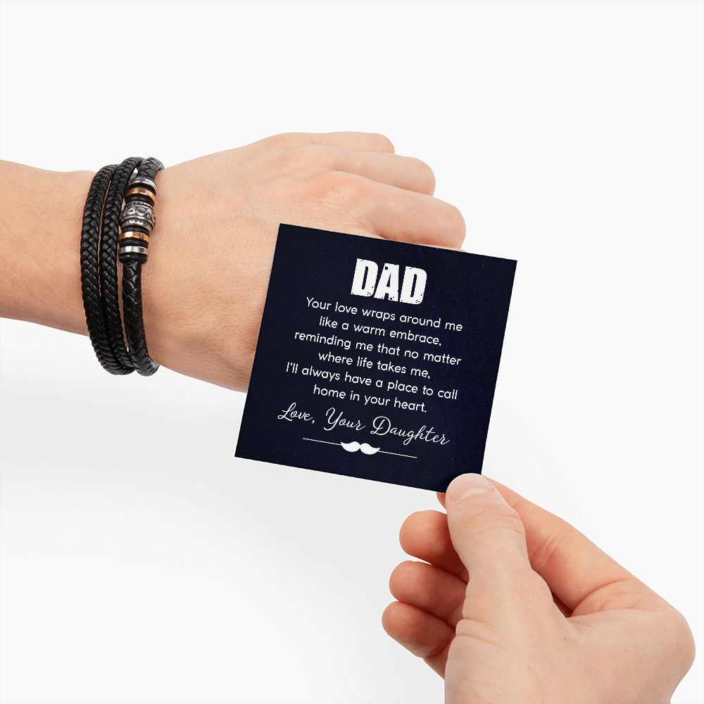 To Dad - Your Love Wraps Around Me - Love you Forever Bracelet -SN006