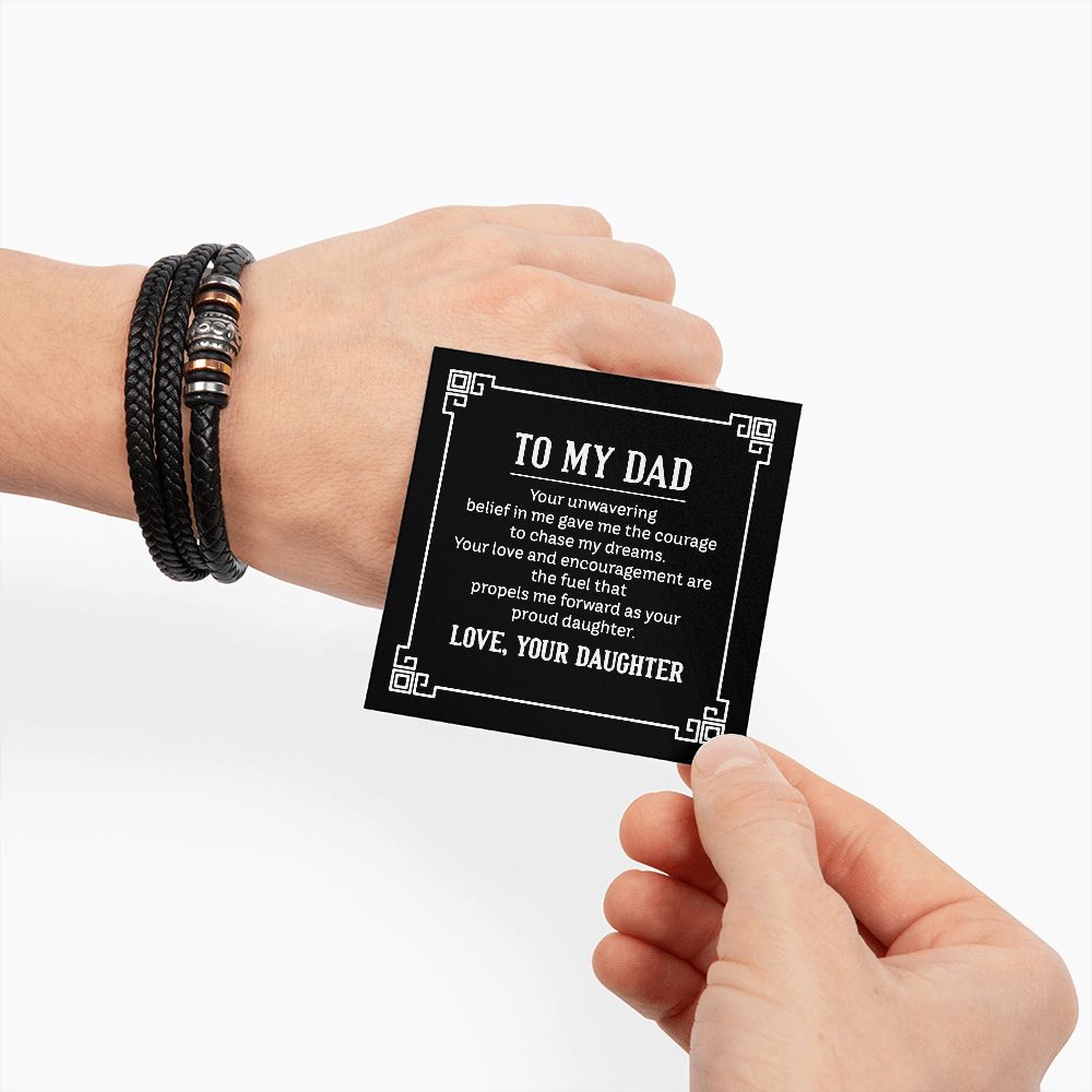 To Dad - Your Belief In Me - Mens' Love you Forever Bracelet