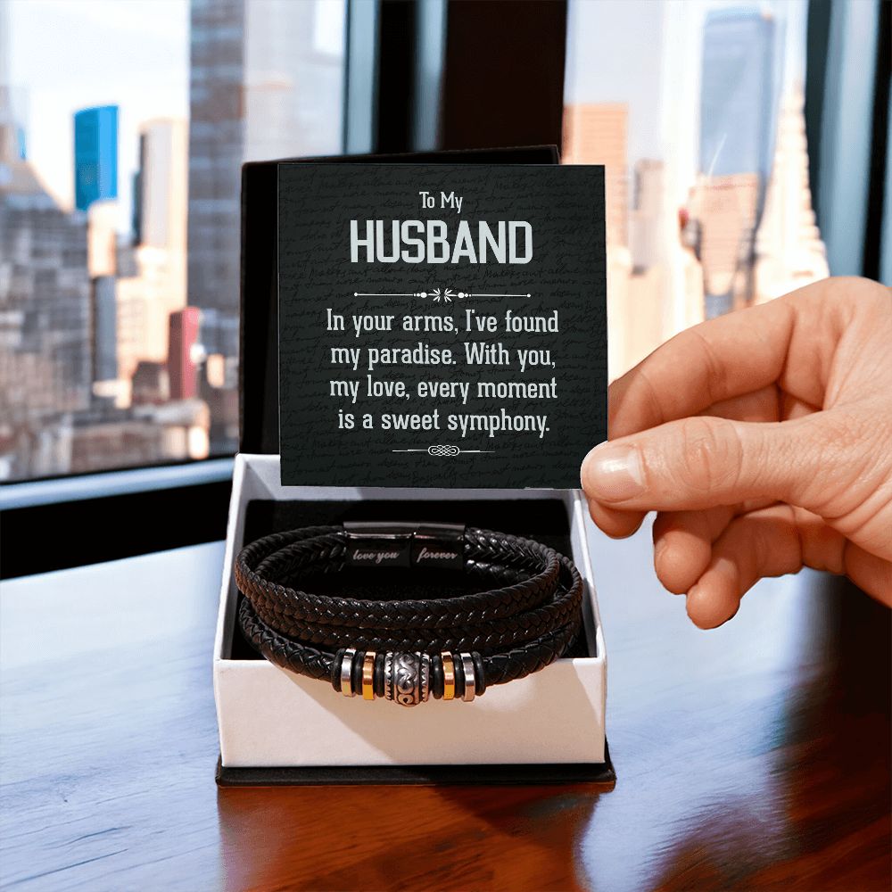 To Husband -In Your Arms - Love you Forever Bracelet-SN001