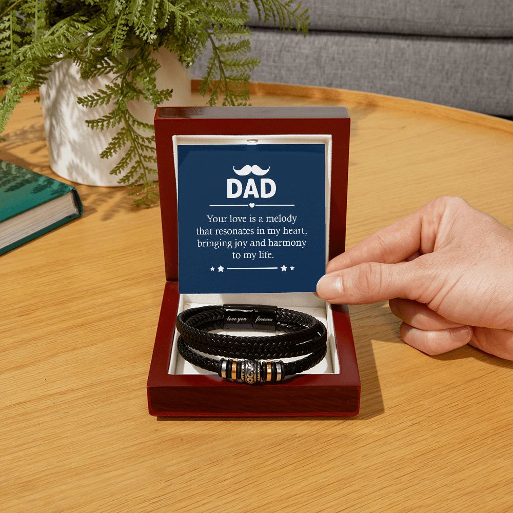 To Dad - Your Love Is A Melody - Love you Forever Bracelet