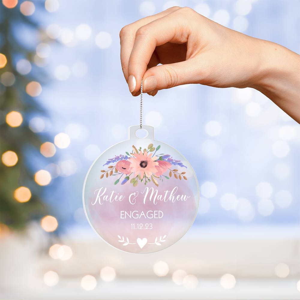 Pesronlaized Engaged Ornament-flower splash-EMS019