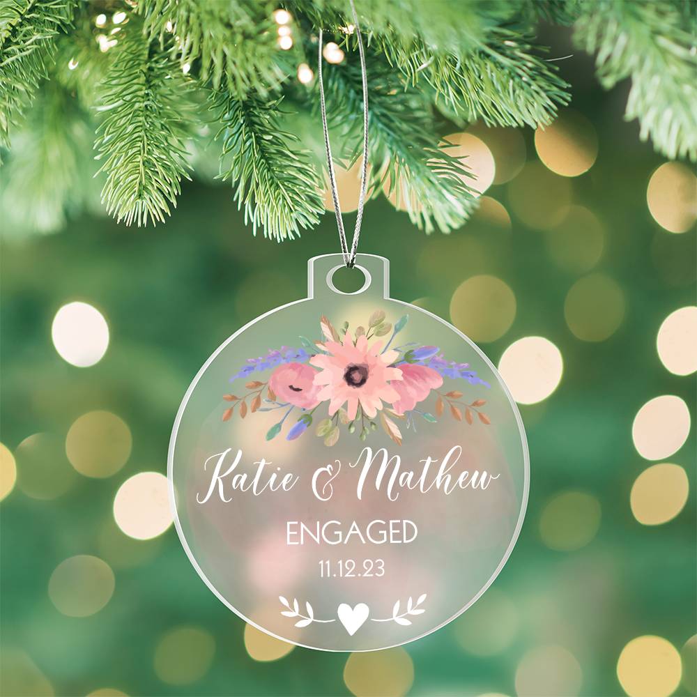 Pesronlaized Engaged Ornament-flower splash-EMS019