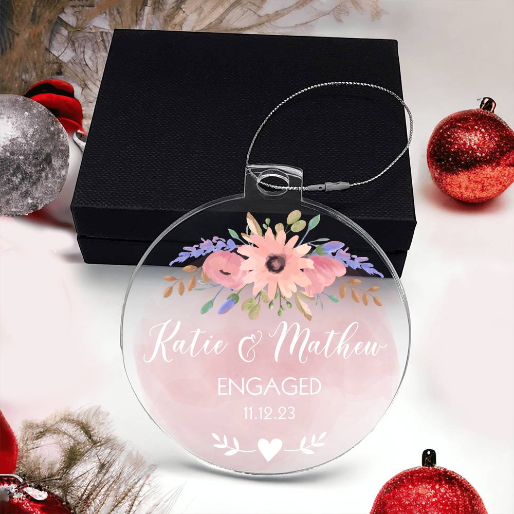 Pesronlaized Engaged Ornament-flower splash-EMS019