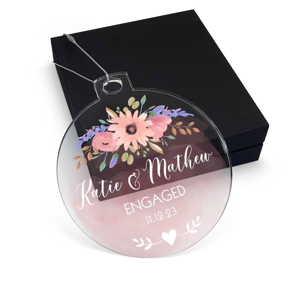 Pesronlaized Engaged Ornament-flower splash-EMS019