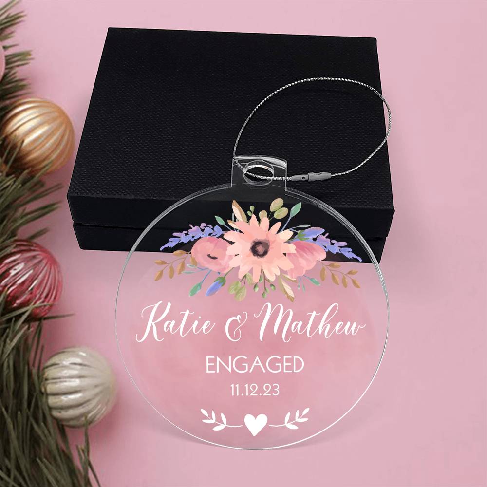 Pesronlaized Engaged Ornament-flower splash-EMS019