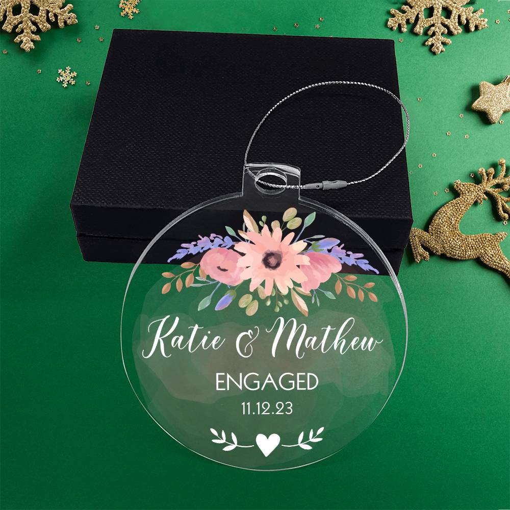 Pesronlaized Engaged Ornament-flower splash-EMS019