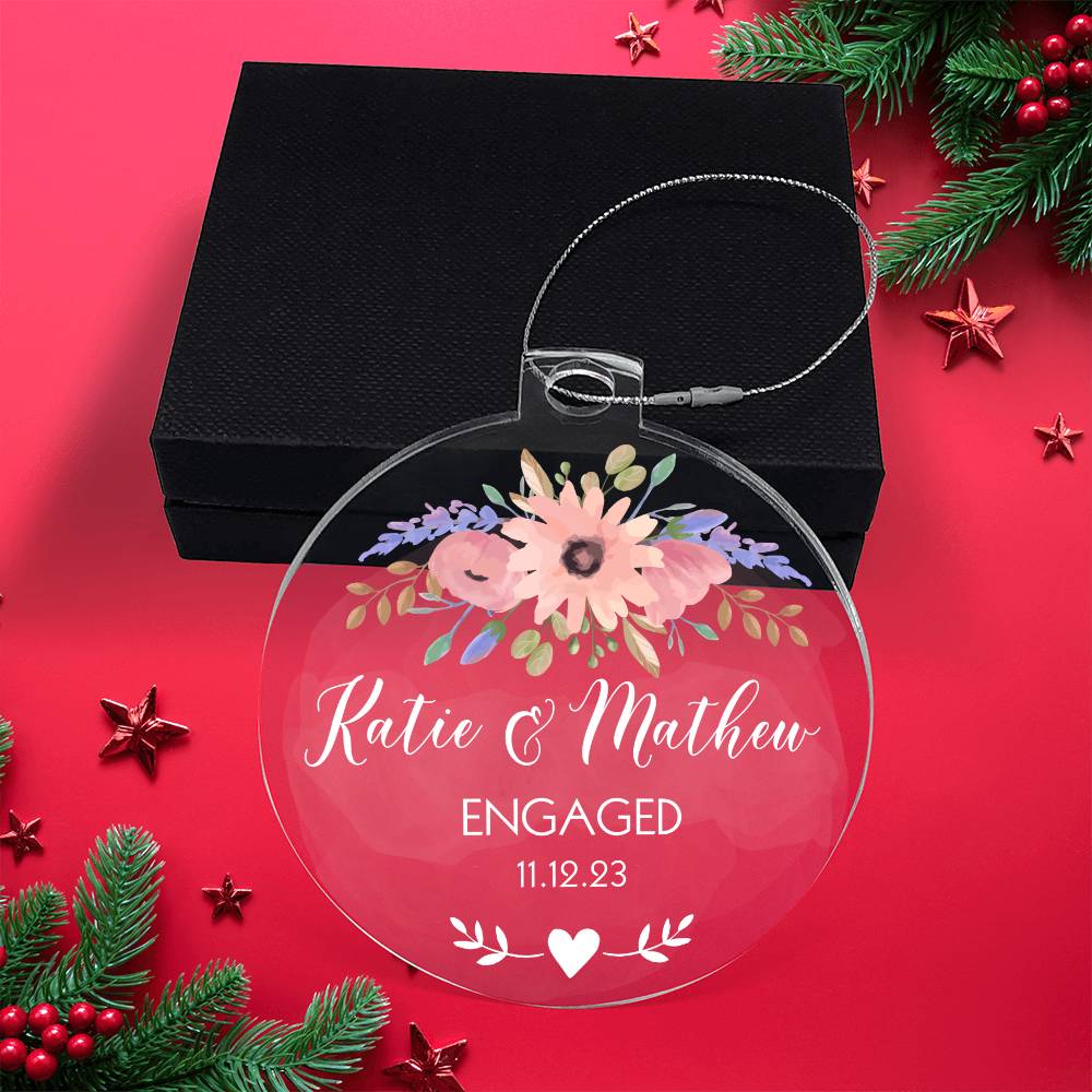 Pesronlaized Engaged Ornament-flower splash-EMS019
