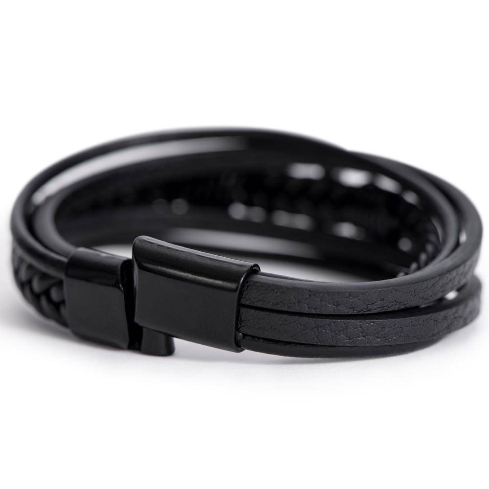 To Son, from Mom - You Will Never Lose - Men's Cross Bracelet - PM0239