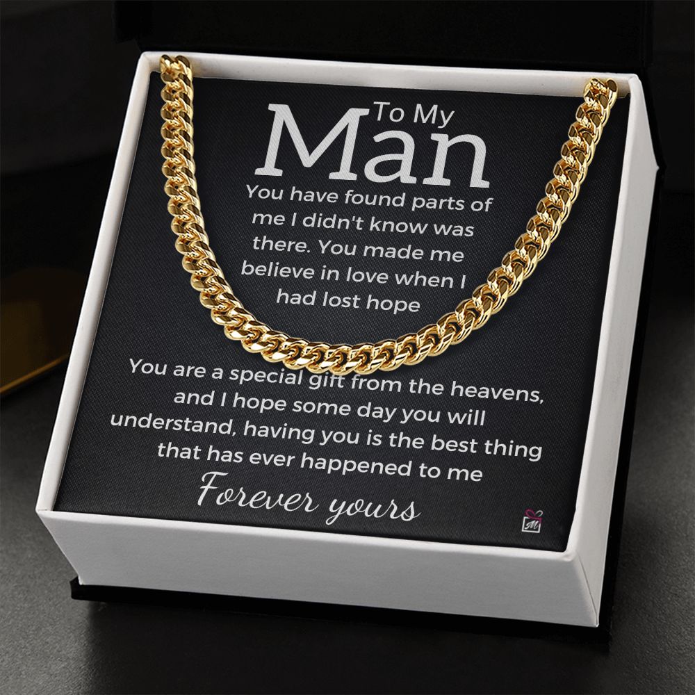 To My Man - A Special Gift From Heavens - Cuban Chain