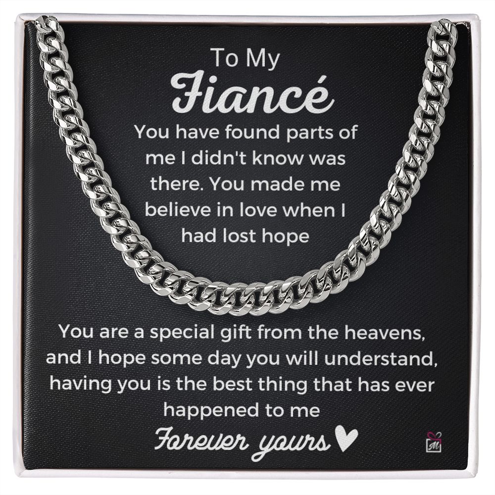 To Fiancé- A Special Gift From Heavens - Cuban Chain