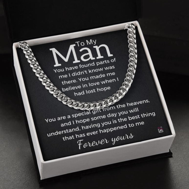 To My Man - A Special Gift From Heavens - Cuban Chain