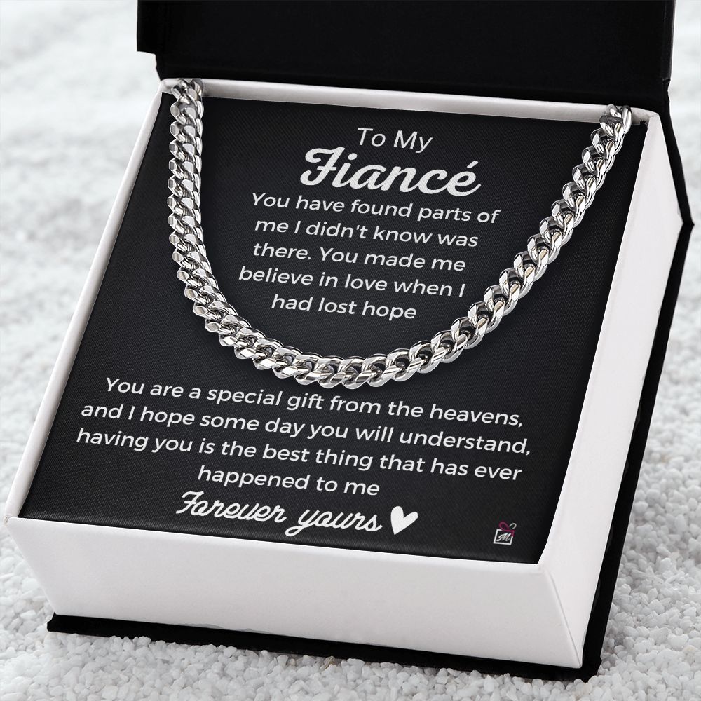 To Fiancé- A Special Gift From Heavens - Cuban Chain