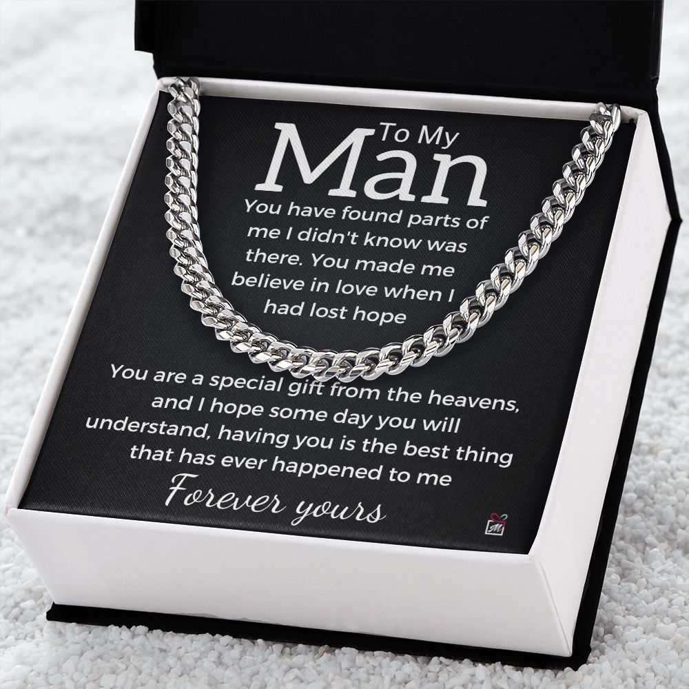 To My Man - A Special Gift From Heavens - Cuban Chain