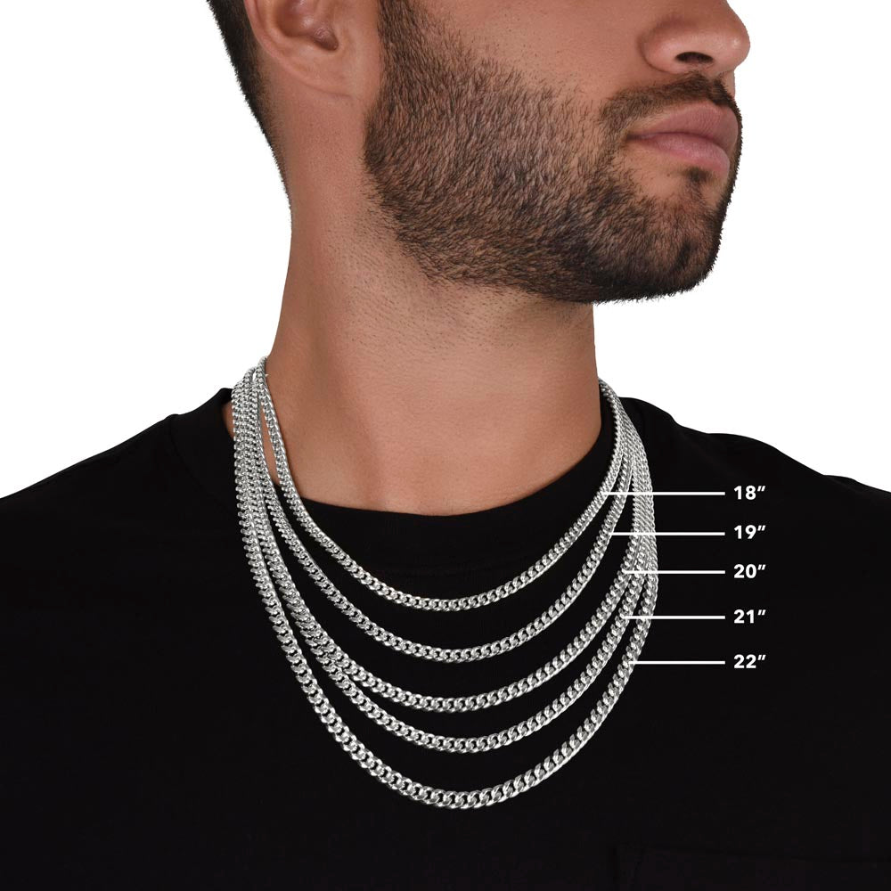 To My Husband - I Love You More - Cuban Chain