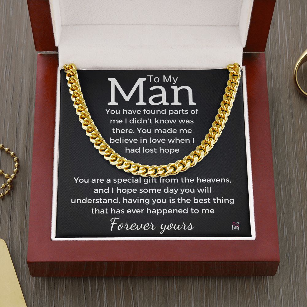 To My Man - A Special Gift From Heavens - Cuban Chain