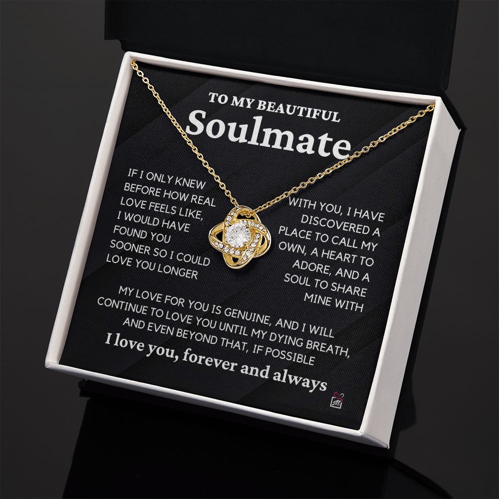 To Soulmate - If I Only Knew Before - Love Knot Necklace