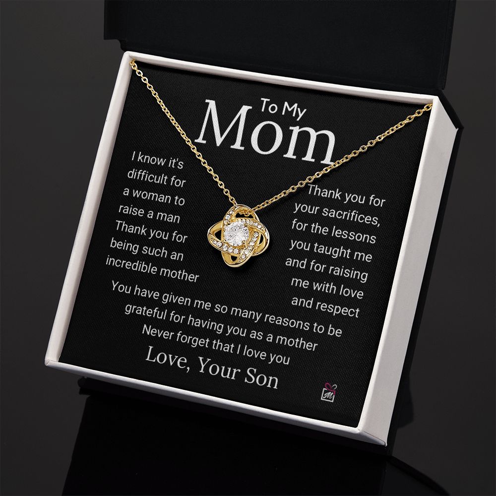 To Mom, from Son - An Incredible Mother - Love Knot Necklace