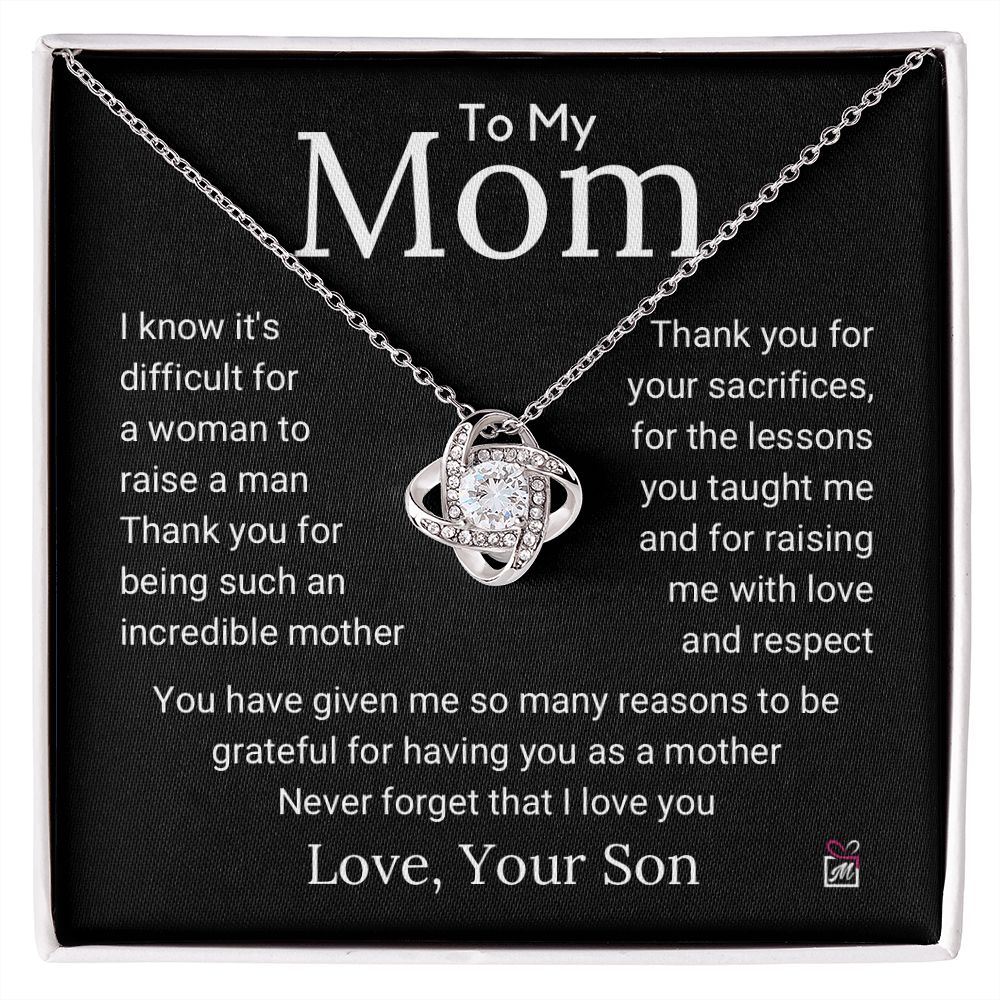 To Mom, from Son - An Incredible Mother - Love Knot Necklace