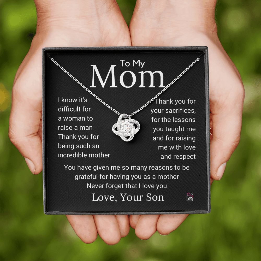 To Mom, from Son - An Incredible Mother - Love Knot Necklace