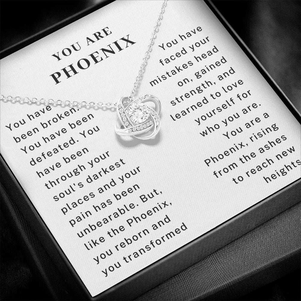 You Are Phoenix - Motivational Love Knot Necklace