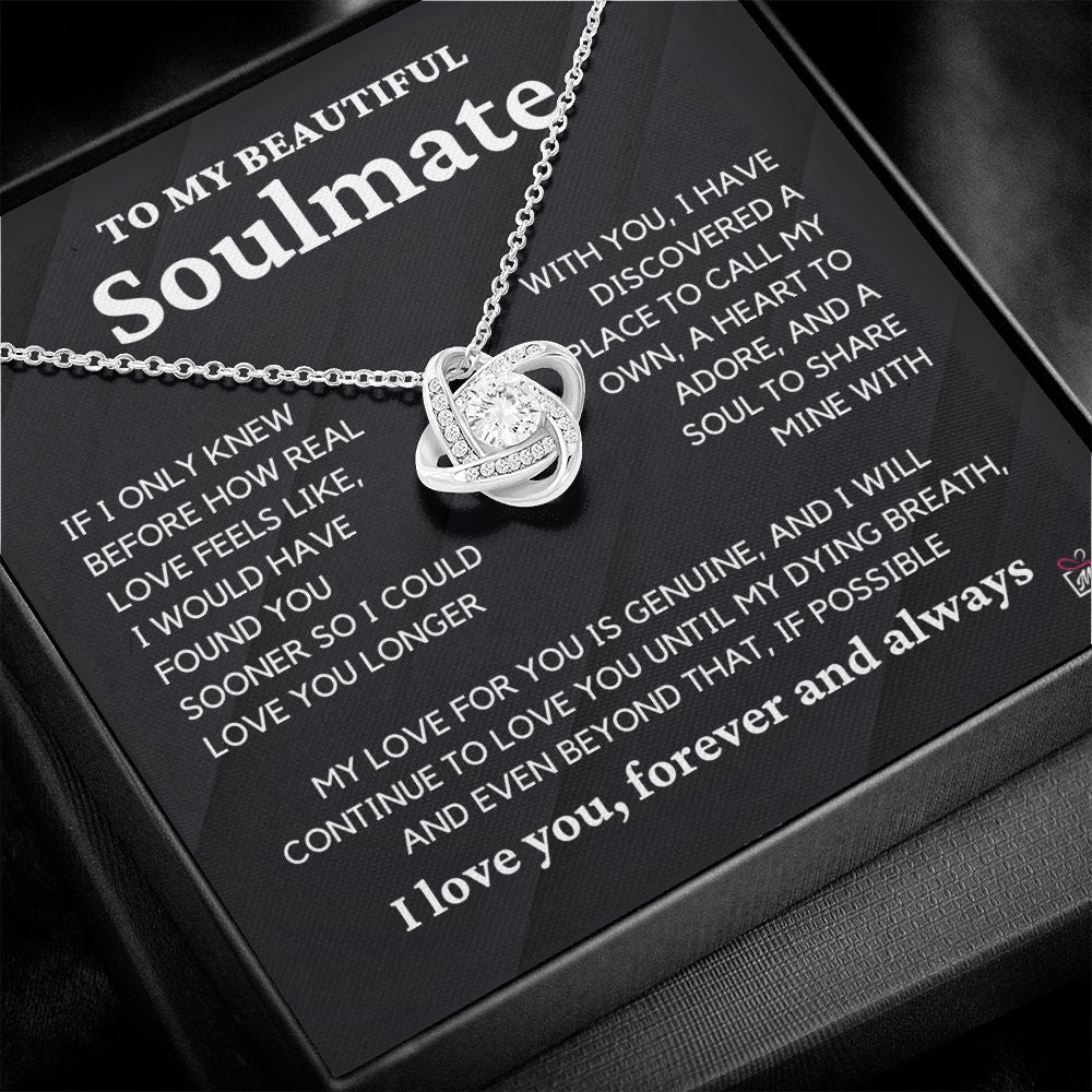 To Soulmate - If I Only Knew Before - Love Knot Necklace