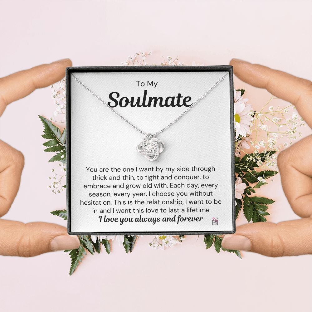 To Soulmate - I Choose You - Love Knot Necklace