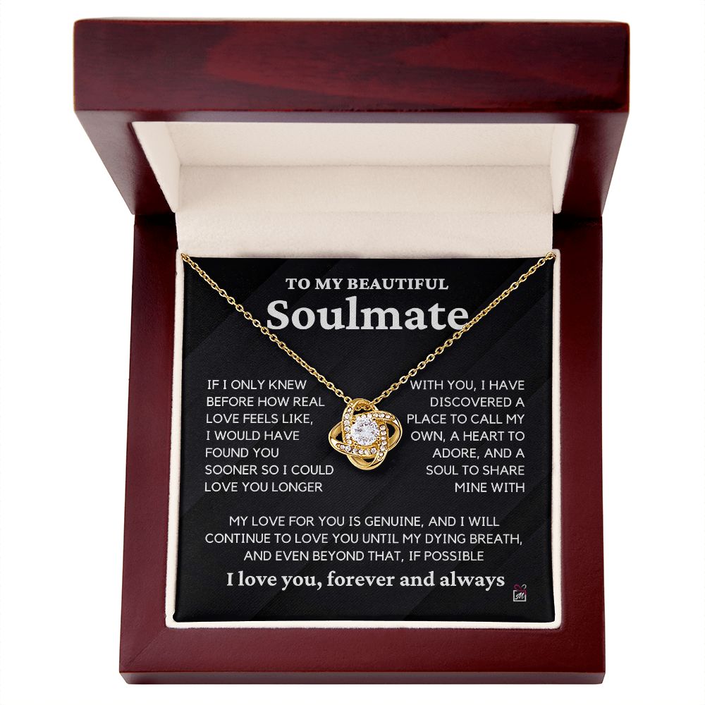 To Soulmate - If I Only Knew Before - Love Knot Necklace