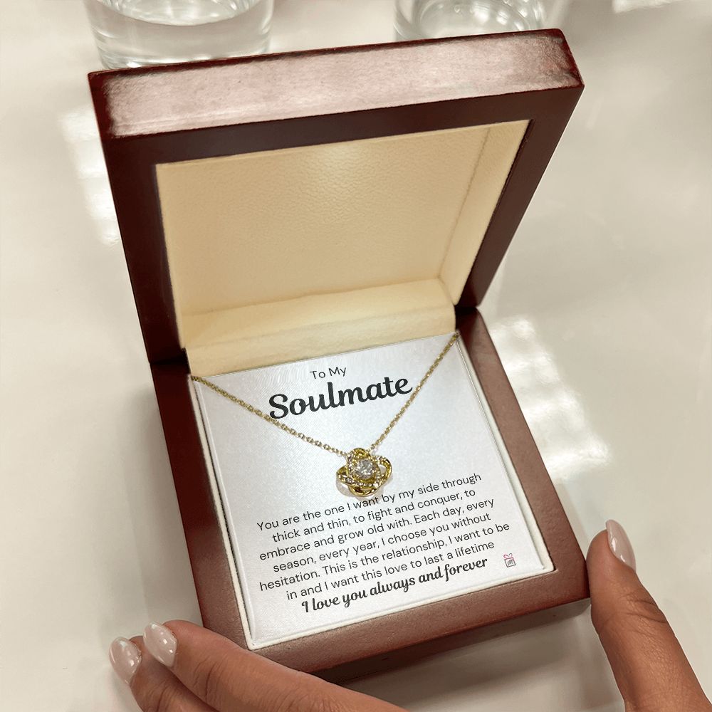 To Soulmate - I Choose You - Love Knot Necklace