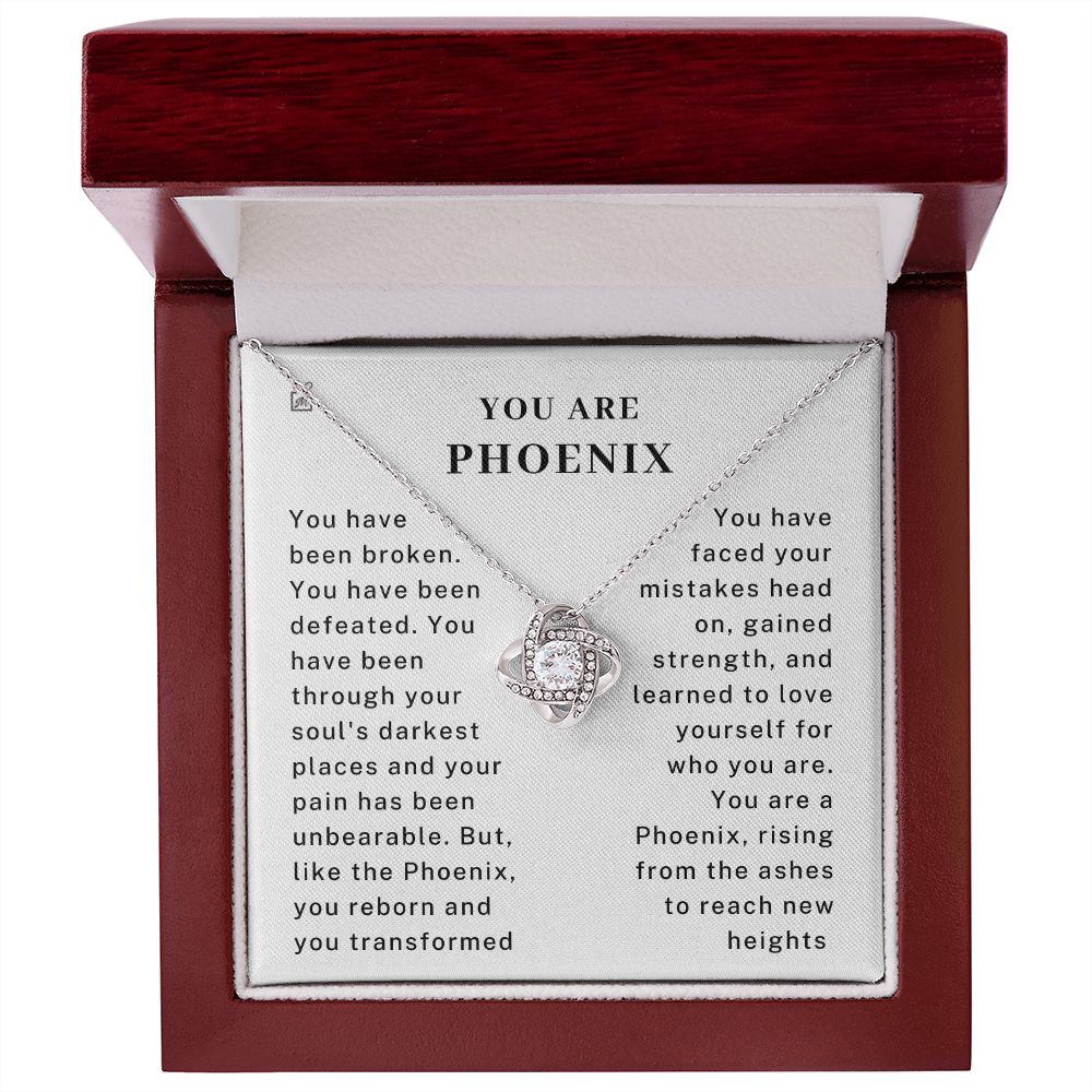 You Are Phoenix - Motivational Love Knot Necklace