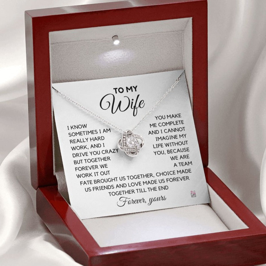 To Wife - I Know I Drive You Crazy - Love Knot Necklace PM071