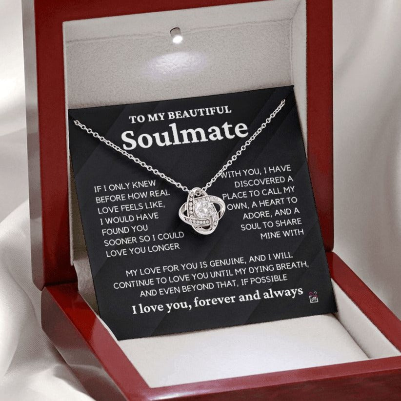 To Soulmate - If I Only Knew Before - Love Knot Necklace