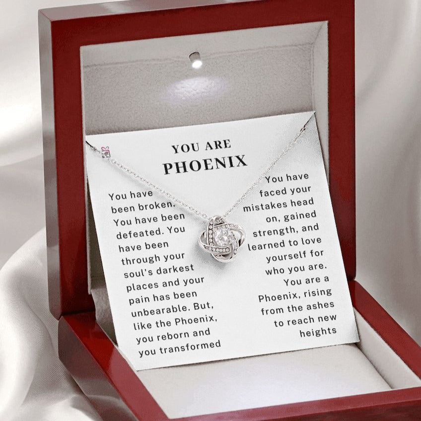 You Are Phoenix - Motivational Love Knot Necklace