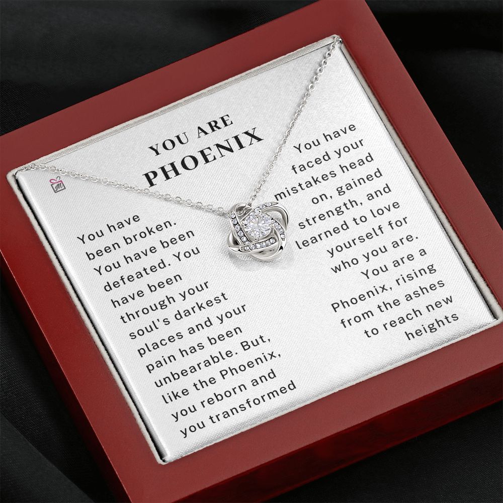 You Are Phoenix - Motivational Love Knot Necklace