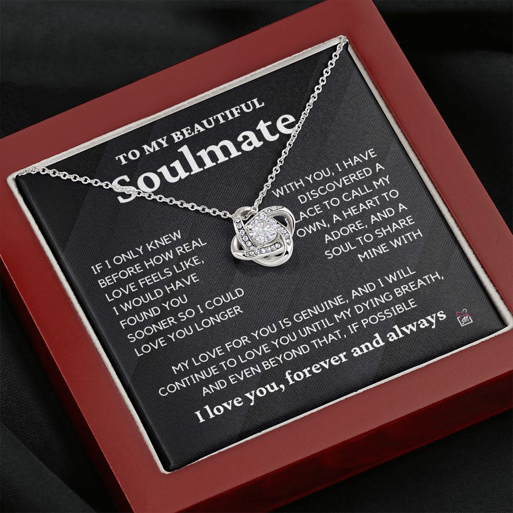 To Soulmate - If I Only Knew Before - Love Knot Necklace