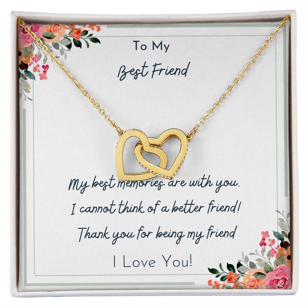 To My Best Friend- My Best Memories dual heart necklace