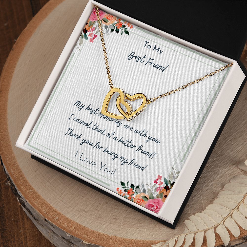 To My Best Friend- My Best Memories dual heart necklace