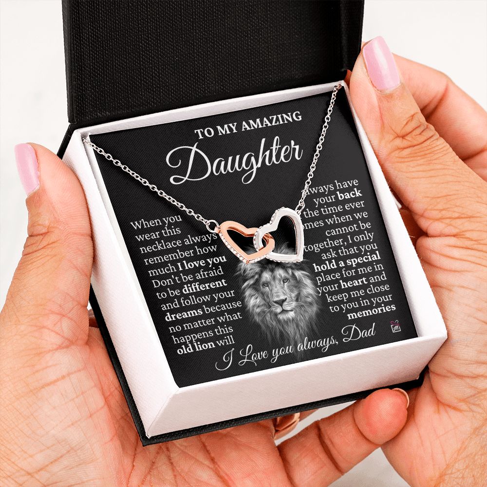 To Daughter, from Dad - This Old Lion - Interlocking Hearts