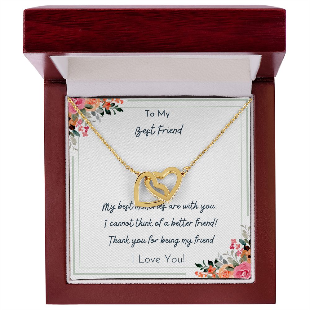 To My Best Friend- My Best Memories dual heart necklace