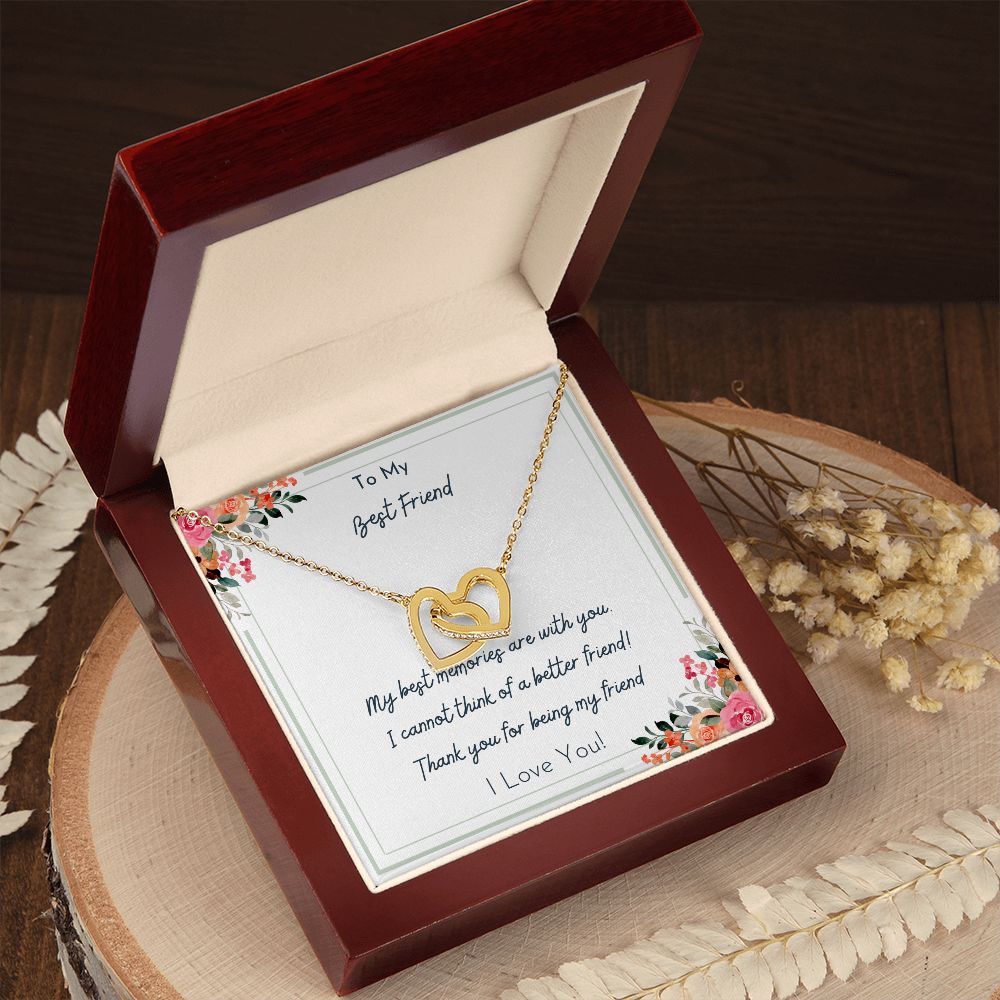 To My Best Friend- My Best Memories dual heart necklace