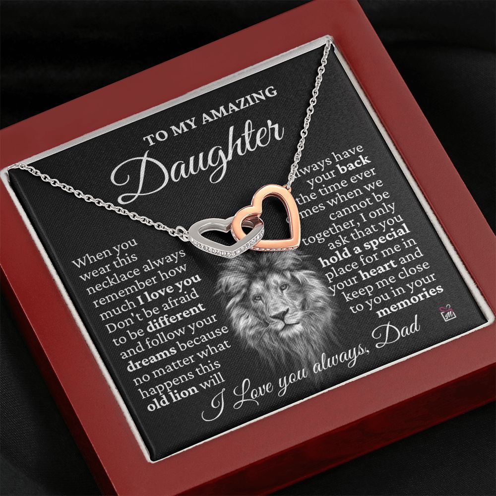To Daughter, from Dad - This Old Lion - Interlocking Hearts